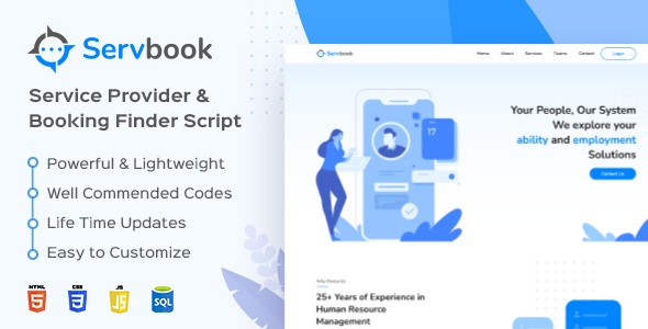 Servbook - Service Appointment Booking Script