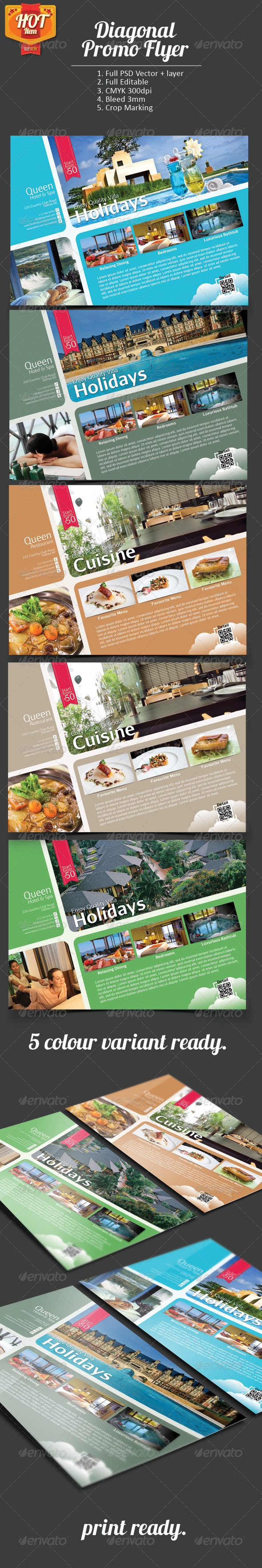Diagonal Promo Flyer - Holidays Events