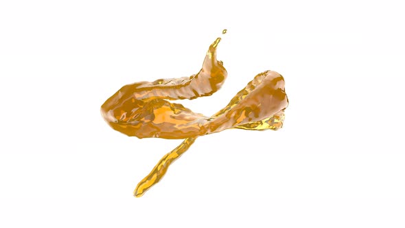 Splash Honey in 3d Style Food Concept alt