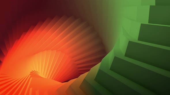 4k Abstract background imitating a staircase spiral. 3d rendering