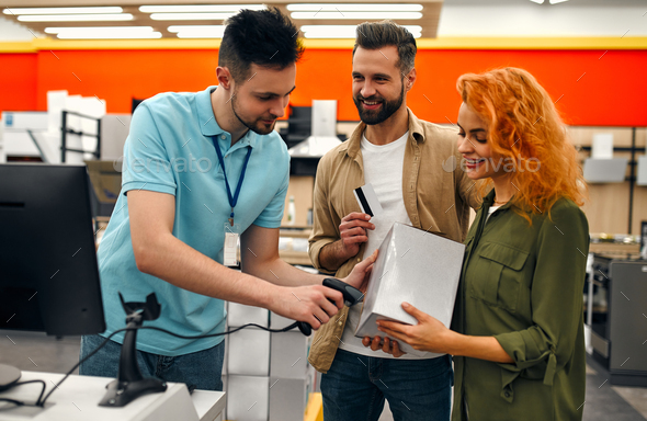 Household appliances and gadgets store Stock Photo by ORION_production