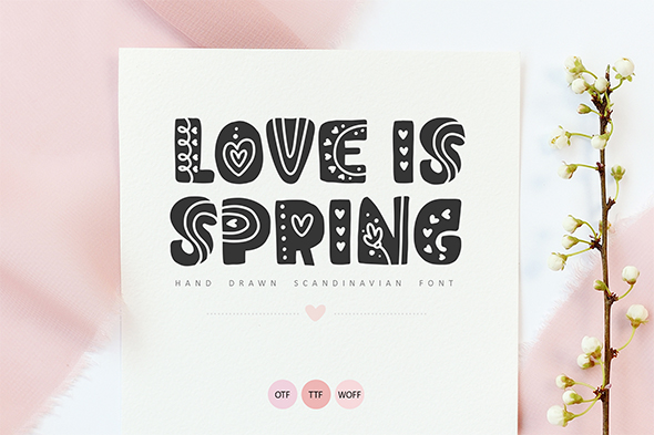 Love Is Spring Hand Drawn