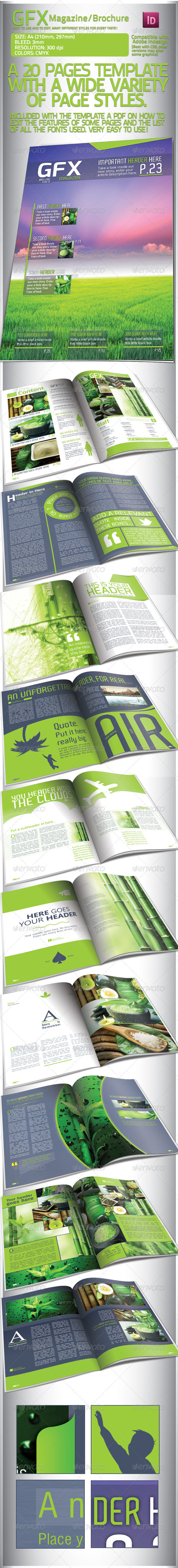 Clean Green Magazine/Brochure, 20 Pages - Magazines Print Templates