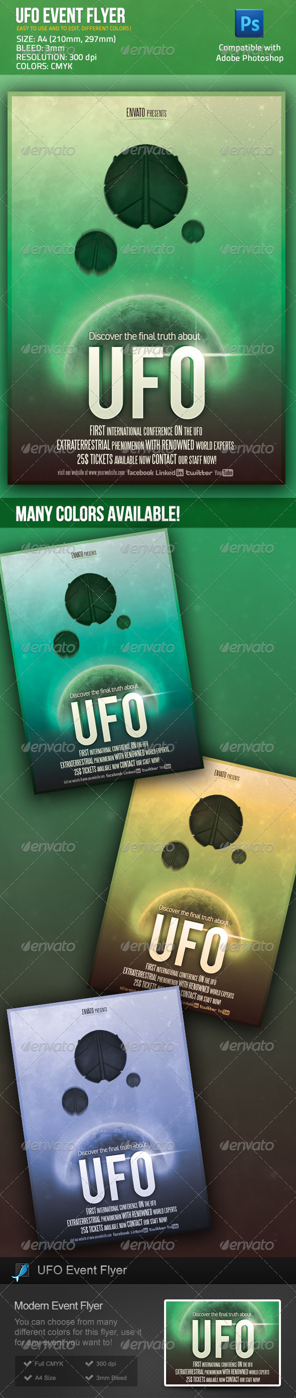 UFO Event / Sci Fi Movie Poster Flyer - Miscellaneous Events