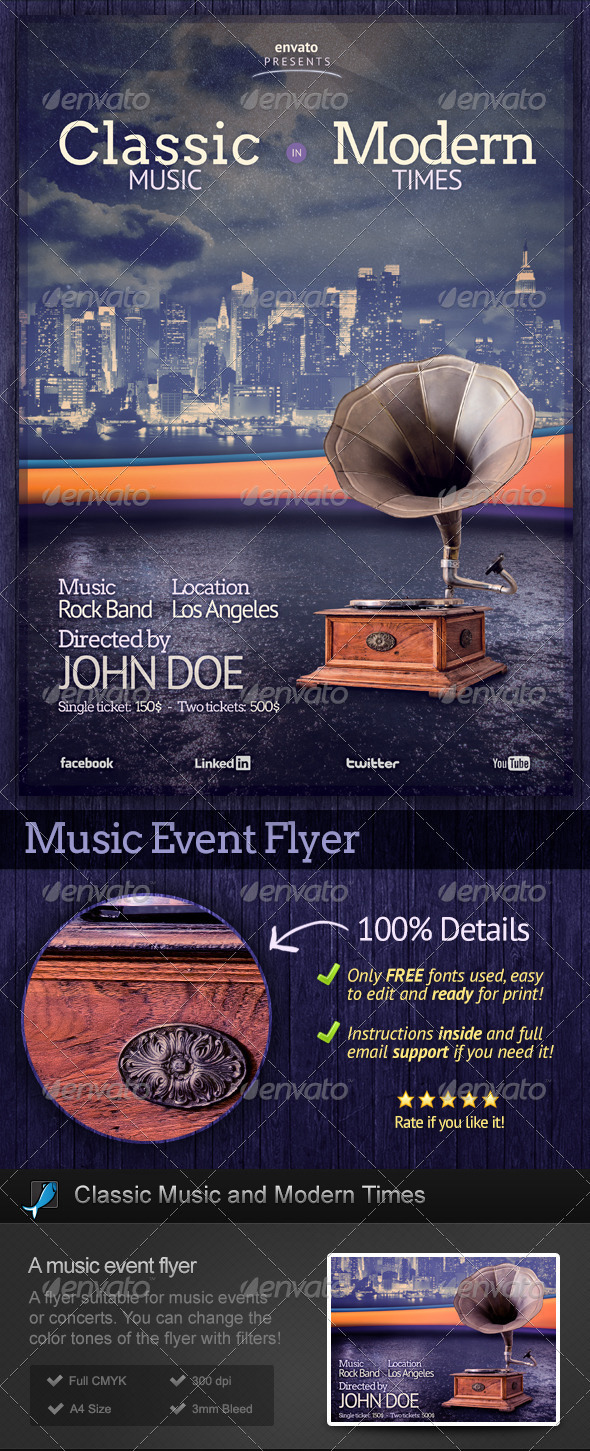 Classic Music and Modern Times Flyer - Concerts Events