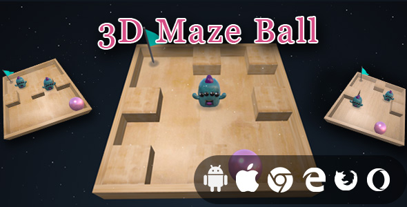 3D Maze Ball – Cross Platform Casual Physics Game Nulled