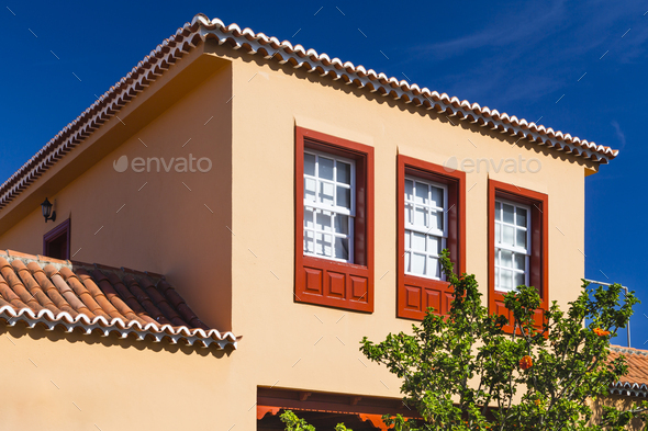 San Andres House Detail in La Palma, Spain - Stock Photo - Images