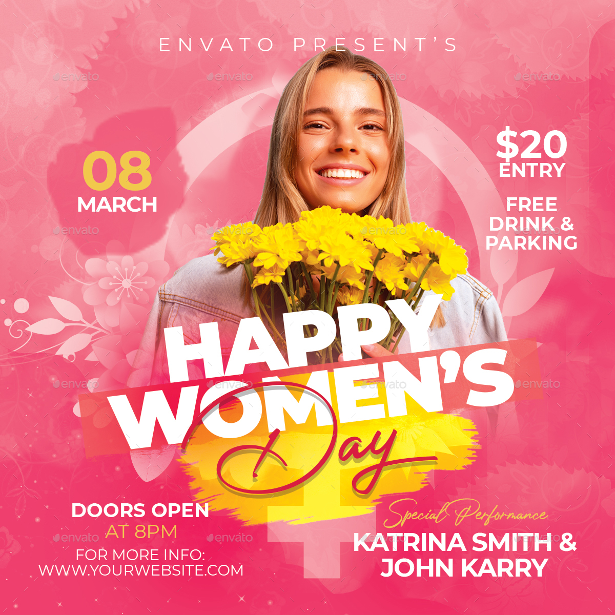 Women’s Day Flyer & Social Media Post, Print Templates | GraphicRiver