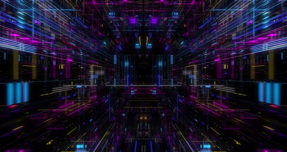 Seamless loop of abstract futuristic technological background