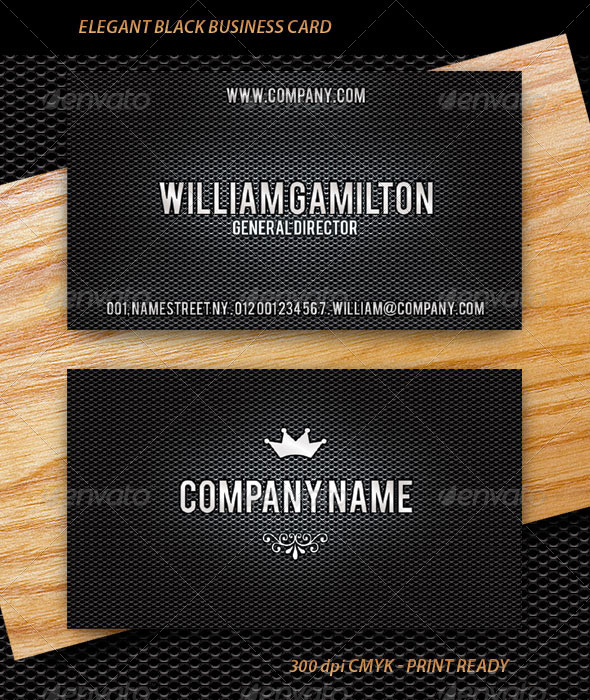 Elegant Black Business Card