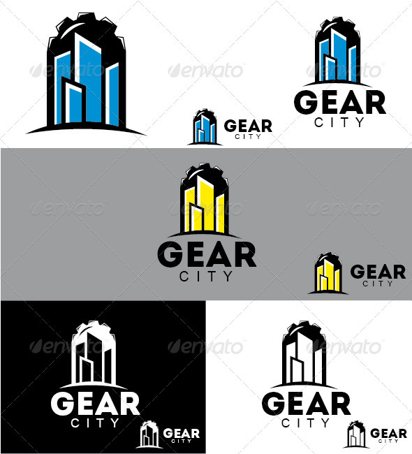 Gear City Logo - Symbols Logo Templates