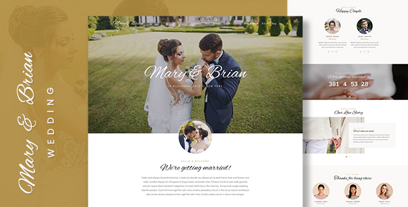 Awesome Mary & Brian - Wedding Template