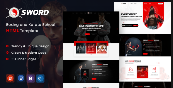 Excellent SWORD - Mixed Boxing Martial Arts HTML Template