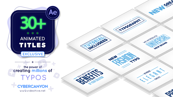 Minimal Animated Titles Pack After Effects Titles template preview