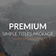 Premium Titles Pack - VideoHive Item for Sale