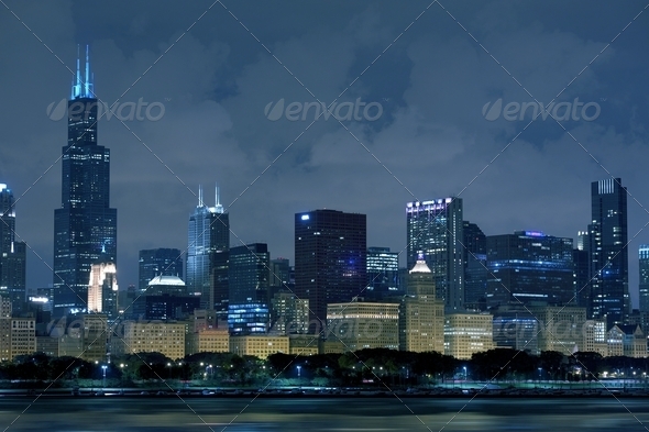 Chicago Illinois Skyline - Stock Photo - Images