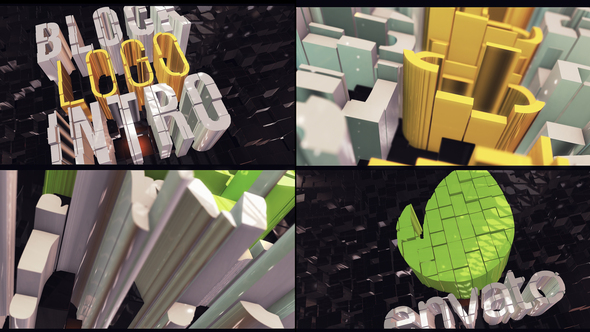 3D Blocks Logo Intro