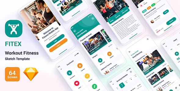 Fitex – Workout Fitness Sketch Template