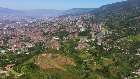 Panoramic of El Poblado in Medellin City Colombia