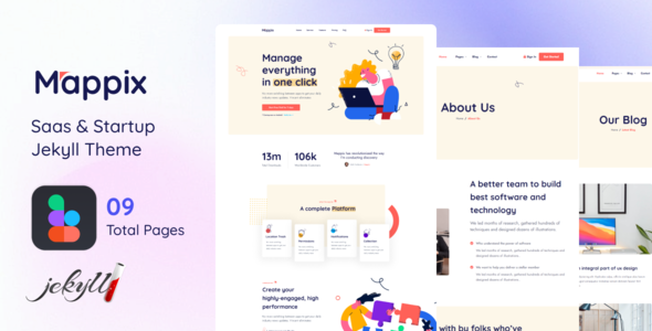 Mappix - SaaS, Startup and Multi-Purpose Jekyll Theme