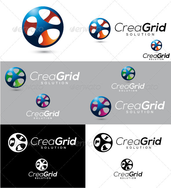 CreaGrid Solution Logo - Symbols Logo Templates