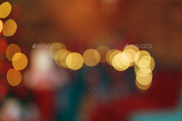 Christmas Lights Bokeh Stock Photo by FabrikaPhoto | PhotoDune