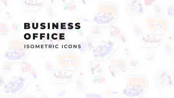 Business office - Isometric Icons
