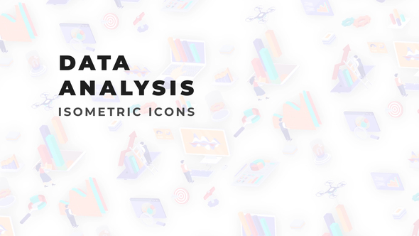Data analysis - Isometric Icons