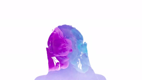 Music Meditation Sound Energy Woman Neon Smoke alt