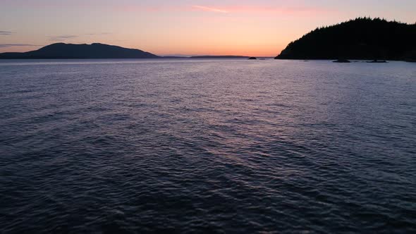 Movie Intro Aerial Of Ocean Islands At Sunset