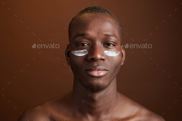 Man caring about the skin on his face