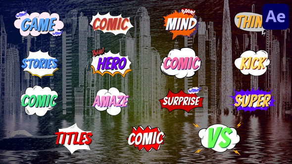 Comic Titles And Speech Bubbles | After Effects