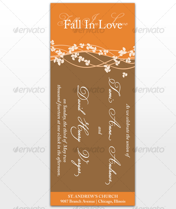 Fall In Love Wedding Cards - Miscellaneous Print Templates