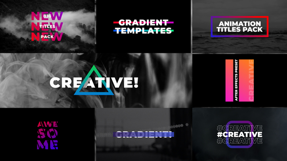 Gradient Titles | After Effects Titles template preview