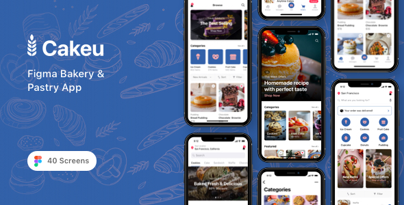 Cakeu - Figma Bakery & Pastry App