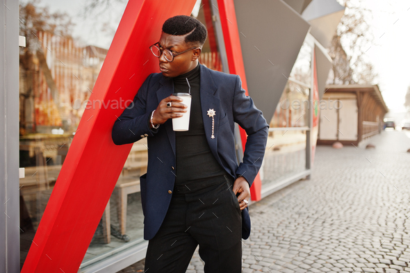 Amazingly looking african american man Stock Photo by ASphotostudio