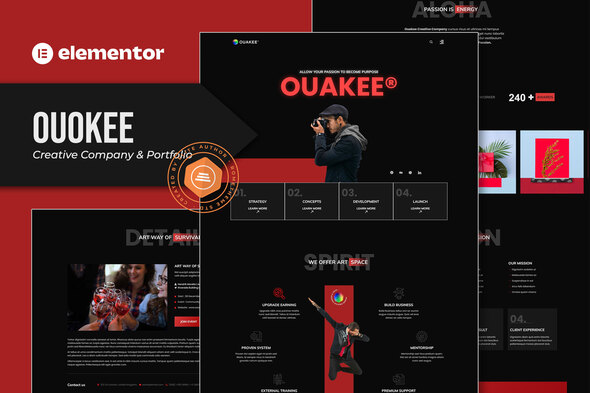 Ouakee - Creative Company & Professional Portfolio  Elementor Template Kit