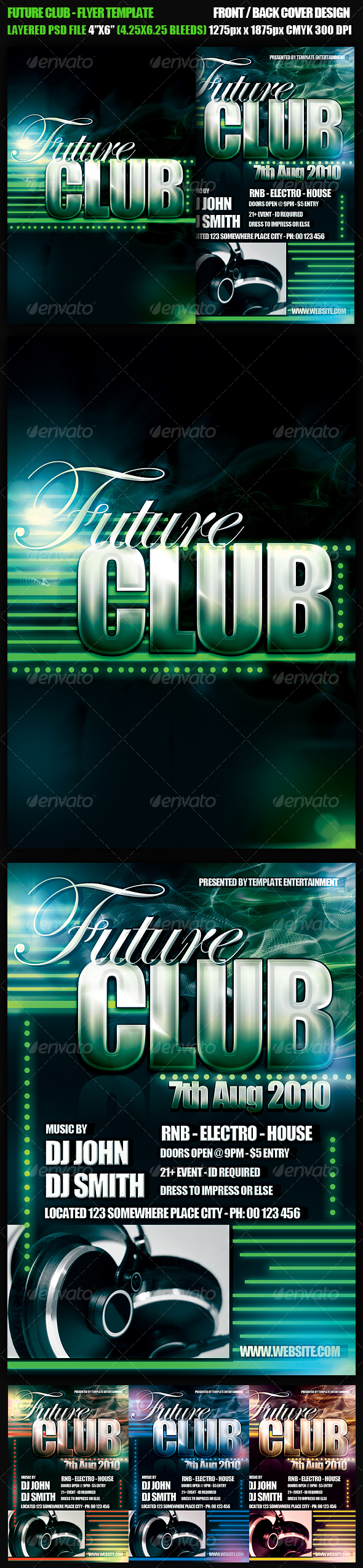Future Flyer Template - Clubs & Parties Events