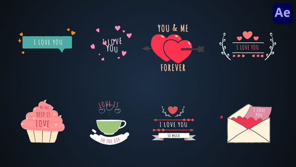 Valentine's Day titles [After Effects]