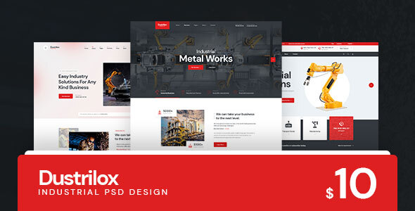 Dustrilox  - Factory & Industrial PSD Template