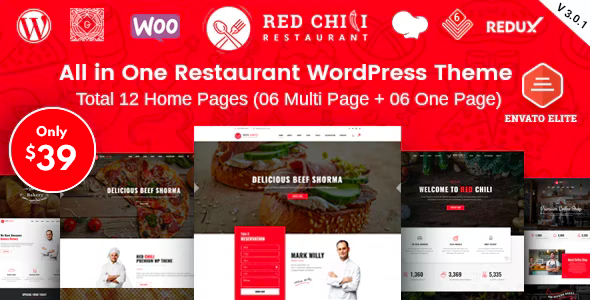 RedChili - Restaurant WordPress Theme