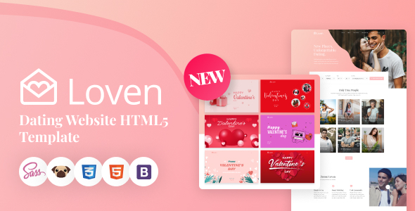 Exceptional Loven - Dating HTML5 Website Template
