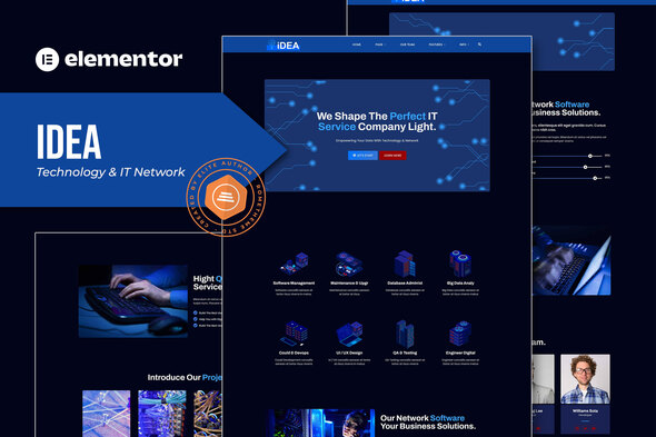 iDea - Technology & IT Network Service  Elementor Template Kit