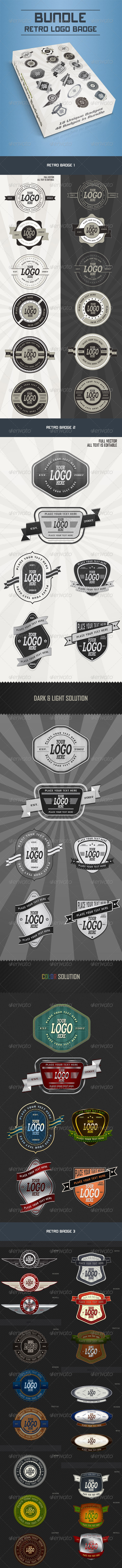 Bundle Retro Badge - Badges & Stickers Web Elements