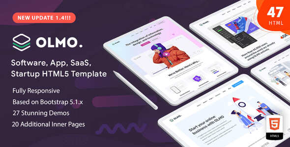 Excellent OLMO - Software & SaaS HTML5 Template