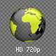 HD Spinning Earth Globe (for light background) - 1