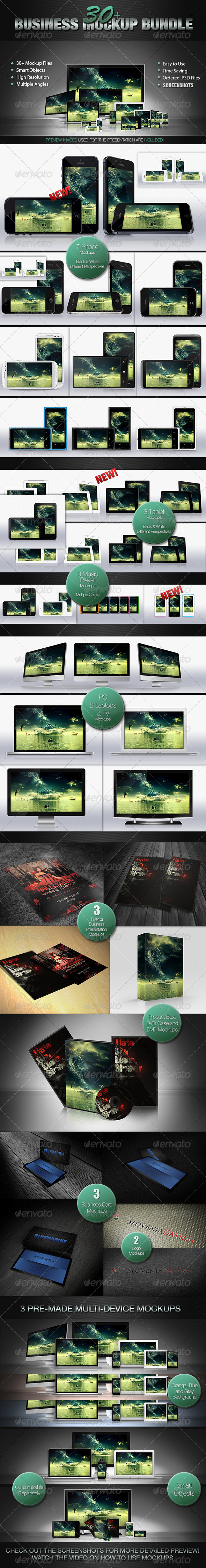 30+ Mockup Bundle - Multiple Displays