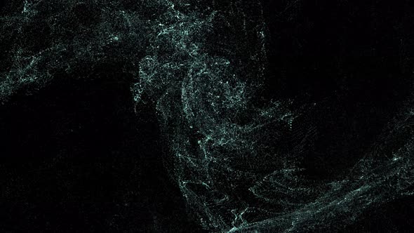 Futuristic Loop Animation Of Particle Wave, Digital Particle Big Data Flow Motion Background alt