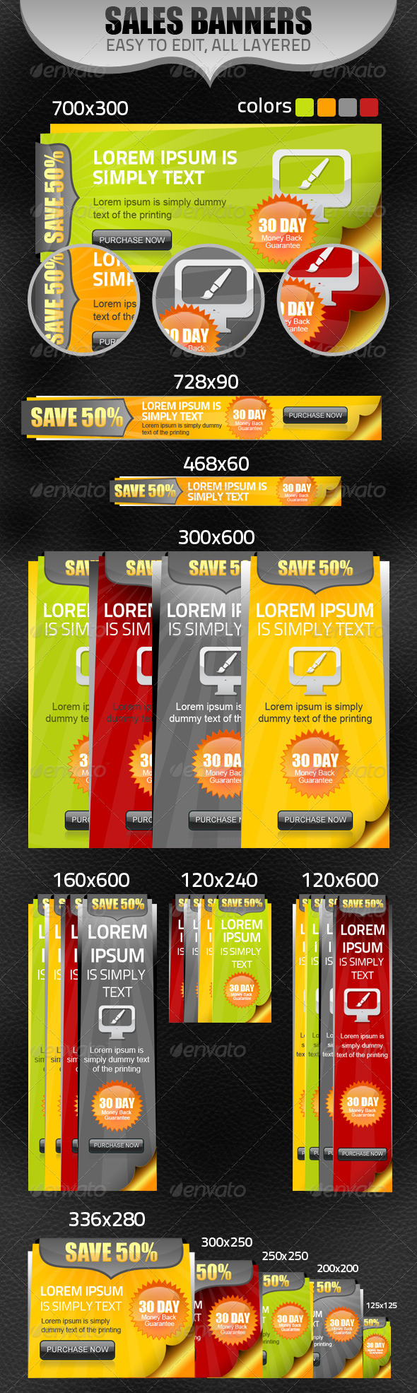 Multipurpose Sales Banners - Banners & Ads Web Elements