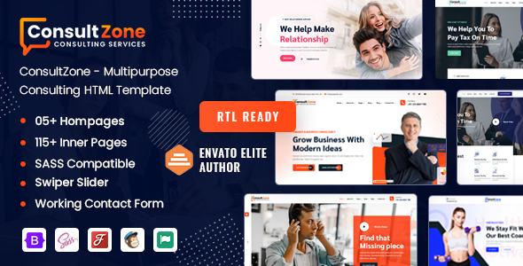 ConsultZone - Multipurpose Consulting Bootstrap 5 HTML Template + RTL version